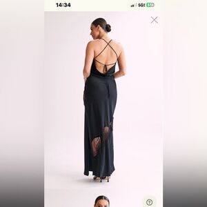 BNWT MESHKI CHANDRA BLACK LACE BIAS CUT MAXI DRESS